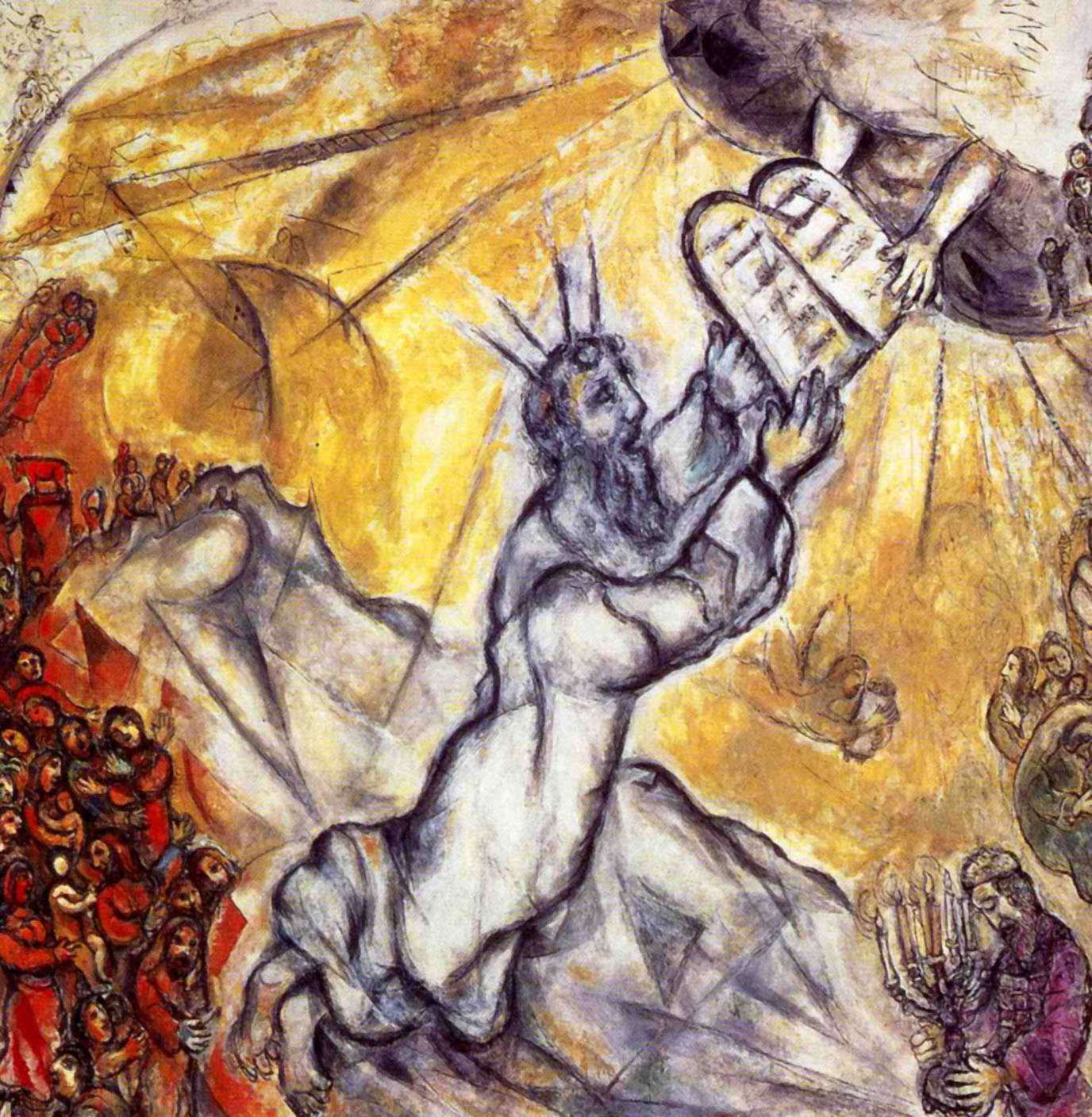 Marc chagall mo se recevant les tables de la loi 1966 quipe ignis